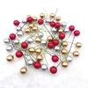 Christmas Tree Ornaments: Red, Golden, Silver Berries (8mm) & Macaron Color Foam Berries (15mm)