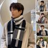 Men Scarf Classic Plaid Winter Warm Thermal Scarf Shawl Wrap Gift Casual Daily Wear Gift for Friends Family