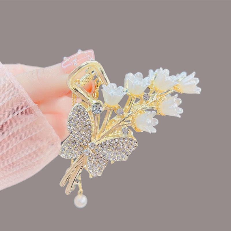 Elegant Metal Butterfly Hairpin with Tassel Pendant for Women, 2025 New Style