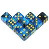 Premium Quality Square Corner Dot D6 Dice Set for Table Board Gaming - 12mm Mixed Color, Pack of 10