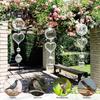 3D Wind Spinner Bird Reflector Highly Reflective Indoor Outdoor Garden Yard Farm Hanging Metal Wind Chime Bird Deterrent Ornament Pendant