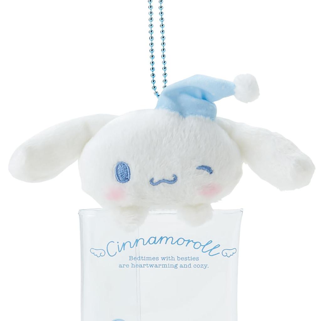 Sanrio Clear Case with Mascot Cinnamoroll Accessory Case Stuffed Toy Pouch 240869 (Nemunemu Time)
