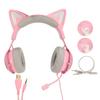 Gaming Headset Cat Ear Headphone 3 Sound Effect Ergonomic with Microphone for Kids Adults