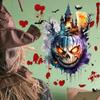 Halloween 3D Effect Horror Pumpkin Castle Stickers Floor Wall Stickers Home Decoration