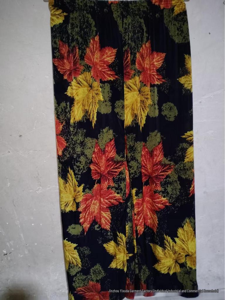 Casual Summer Women's Plus Size Ice Silk Stretch Pants - Loose, High Elastic Waist for Middle-Aged and Elderly