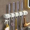 Plastic Suction Cup Mop Clamp Wall Hanging Broom Hanger Multifunctional Broom Mop Holder  for Home