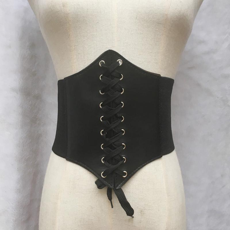 Women Ultra Super Wide Belt PU Elastic Corset Belt Fashion Waist Belt Ladies Clothes Accesoories