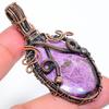 Natural Purpurite Gemstone Handmade Copper Wire Wrap Gift Pendant 2.60" Y2L31