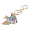 Fish Keychains Shiny Metallic Luster Cute Tropical Fish Rhinestones Fish Key Chain Hand Crafted for