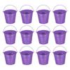 PATIKIL X Small Metal Buckets with Pack of 12 Mini Galvanized Buckets for Party Dark Purple 5.1" 4.7" Handles, Crafts, Favors, Decorations,