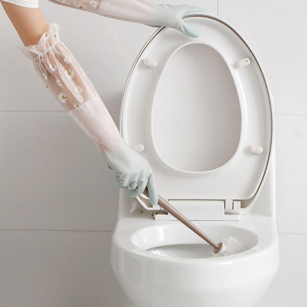 Rubber Thick Waterproof Household Scrubber Dishwashing Gloves Kitchen Clean Tool Cleaning Gloves