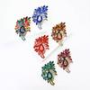 African Alloy Rhinestone Large Glass Brooch High-End Exquisite Women'S Shawl Suit Coat Corsage Jewelry