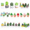 1Pc Miniature Plants Cactus Bonsai for Dollhouse Decor Mini Pretend Play Doll Toy Gift Figurine Landscape Room Decor Airy Garden