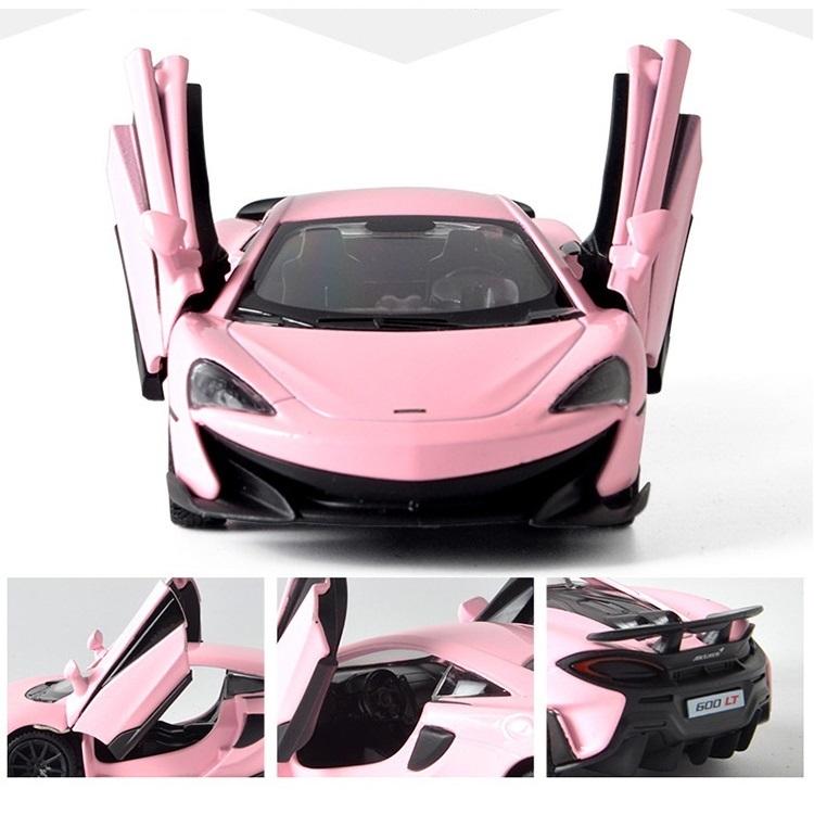 McLaren 600LT Supercar 5 Inch Metal Car Simulation Diecast & Toy Vehicles RMZ City 1:36 Alloy Model Pull Back Action