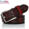 Genuine Leather Belts for Men Designer Belt Male Print Vintage Pin Buckle Luxury Strap New Fashion High Quality 120cm