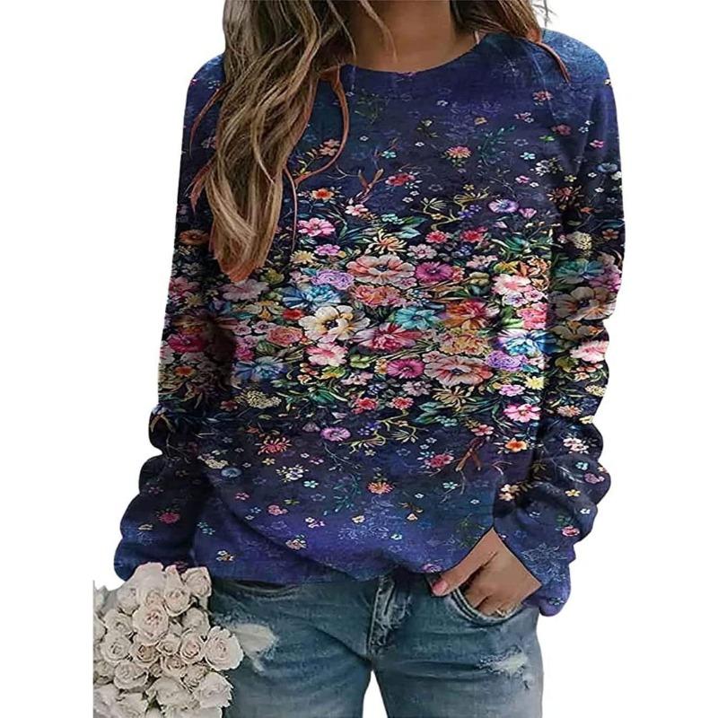 Autumn Winter 3D Digital Printed Round Neck Hoodie for Women Hoodies & Sweatshirts (women’s)