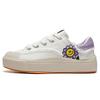 Comfy Casual Low-Top Skate Shoes Women Sneaker White Purple AGCS036-2