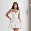 Pumei 2024 Summer Women's Pure Desire White A-line Hot Girl Sling Dress