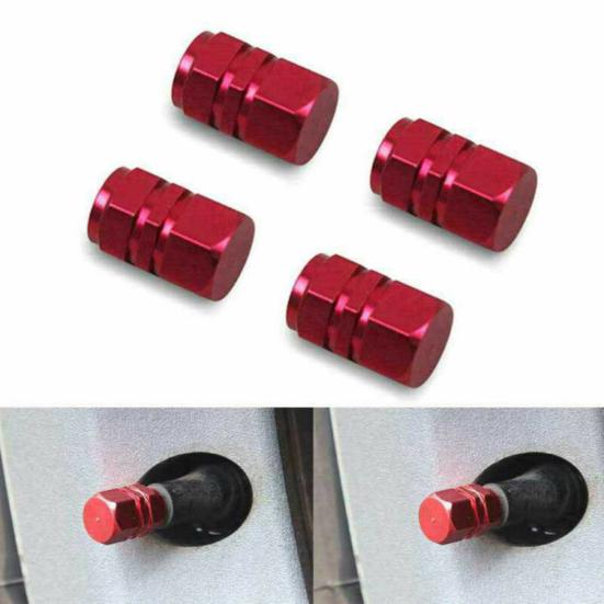 4Pcs Truck Car Bike Aluminum Tire Wheel Rims Stem Air Valve Caps Tyre