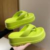 2025 Summer New Women's Thick Sole Flip-flops Outdoor Beach Sandals Wear-resistant Increase Women's Flip-flops