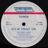 12inch Record SHANNON - Give Me Tonight EMDS6542 Emergency Recor 1984 US Soul/Funk Used