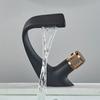 Bathroom Sink Faucets Black Faucet Hot & Cold Water Mixer Single Hole Crane Deck Mounted Basin Tap Chrome Finished