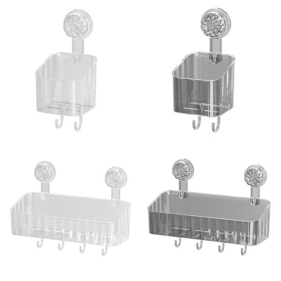 Yousheng No-Drilling Corner Shower Caddy Suction Cup Holder with Hook Strong Load-bearing Easy To Install Removable Basket Storage Shelf