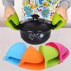 1 Pair of Silicone Pot Holder Gloves Non-Slip Grip Kitchen Supplies, Suitable for Both Hands Colorful Kitchen Accessories Slip-Resistant Clips