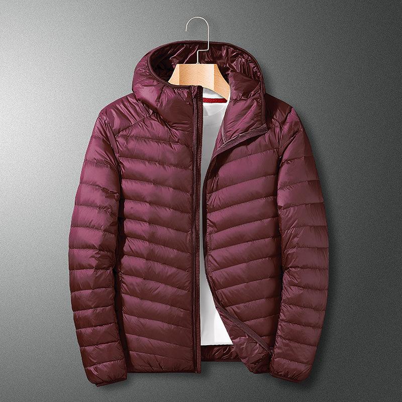 Men's Down Lightweight Portable Plus-size Hooded Down Winter Coat