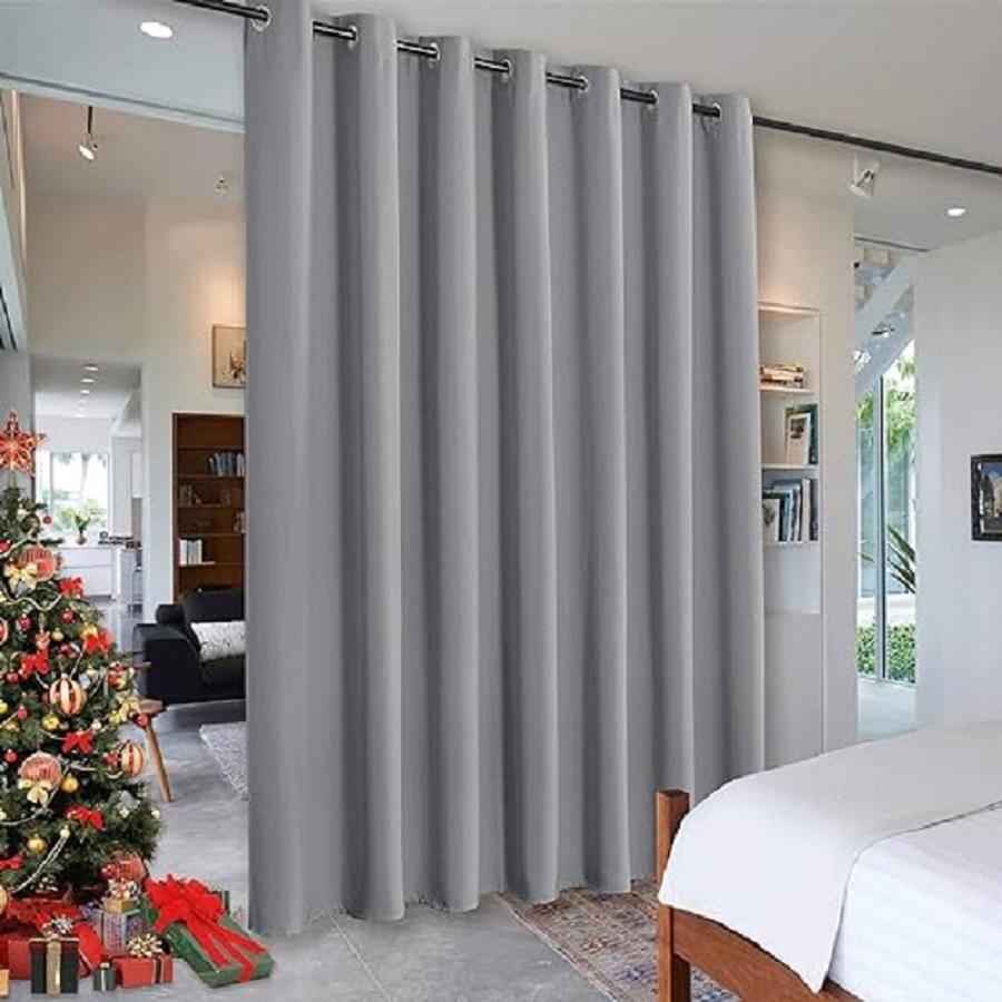 Pack Of 1 Room Divider BlackOut Curtain for Living Room, Noise Reduction Curtain with Anti-Rust Grommet Top Blackout Curtain