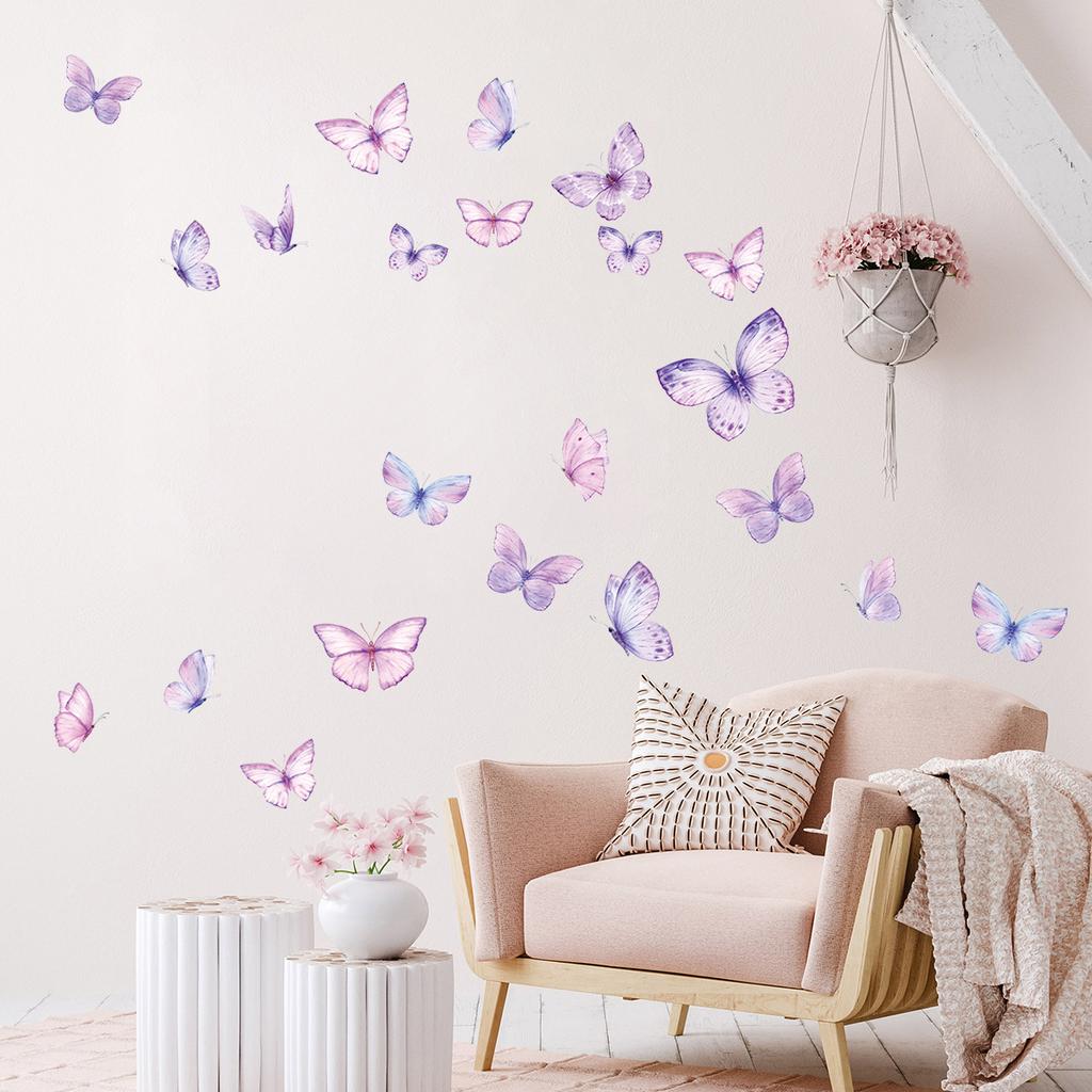 Colorful Butterflies Wall Stickers for Kids Room On Wall Decoration Children Girls Room Wall Decals Bedroom Decor for House