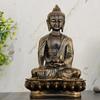 Buddha Statue Showpiece Idol Home Decor Items for Living Room and Gifts (Antique Golden)