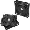 2 Pack 6 Inch Seat Swivel Base Mount Plate, 360 Degree Bar Stool Swivel Plate, Black Boat Seat Swivel Base Replacement For Bar Stool, Office Chair