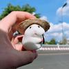 1PC Cute Hamster with Straw Hat Car Ornament,Car Decoration Auto Interior Dashboard Accessories