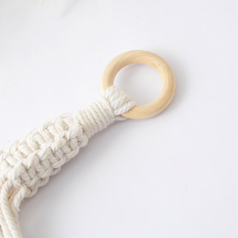 Handmade Weaving Cotton Plant Hanging Basket Rope Macrame Basket Cord Garden Hanging Basket Holder Houseplant Display Rope