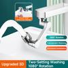 Kitchen/bathroom Faucet Extender 360°swivel Height Adjustable Stainless Steel Hand-free Design for Easy Washing Up