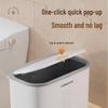 Compact Bathroom Corner Trash Can with Press-Down Lid