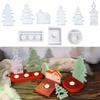 DIY Christmas Tree Candle Silicone Mold Christmas House Candle Expansion Stone Fragrance Gypsum Ornament Mold