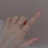 2/4Pcs Finger Ring Heart Shining Cubic Zirconia Inlaid Opening Adjustable Finger Band Jewelry Accessory