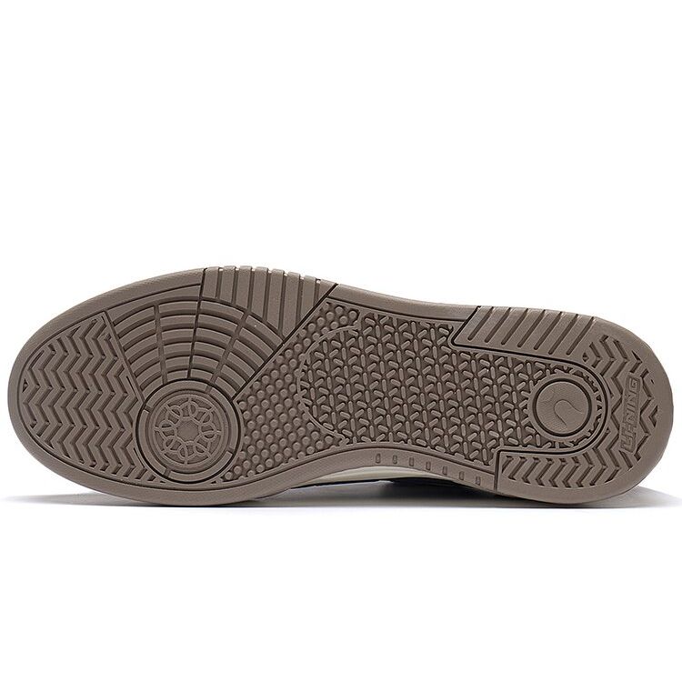 Li Ning Moon White Dream Theme Thick Sole Height Increasing Non-Slip Wear-Resistant Lightweight Low-Top Skate Shoes Men Sneakers Brown AGCS251-4