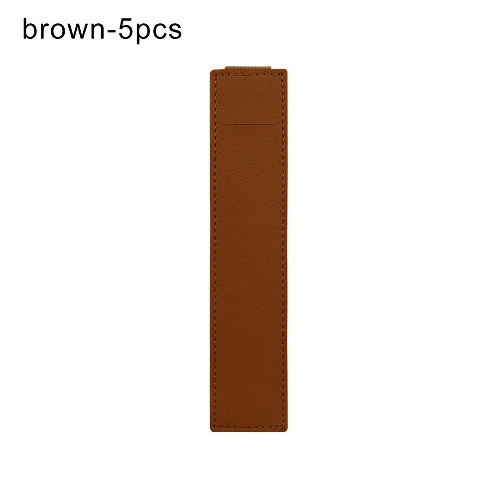 Office Meeting Pu Leather Elastic Buckle Pen Bag Pen Clip Pencil Case Pen Holder