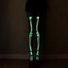 Heart Pattern Luminous Pantyhose Glow In The Dark Sexy Pantyhose Transparent Printing Tights Girl