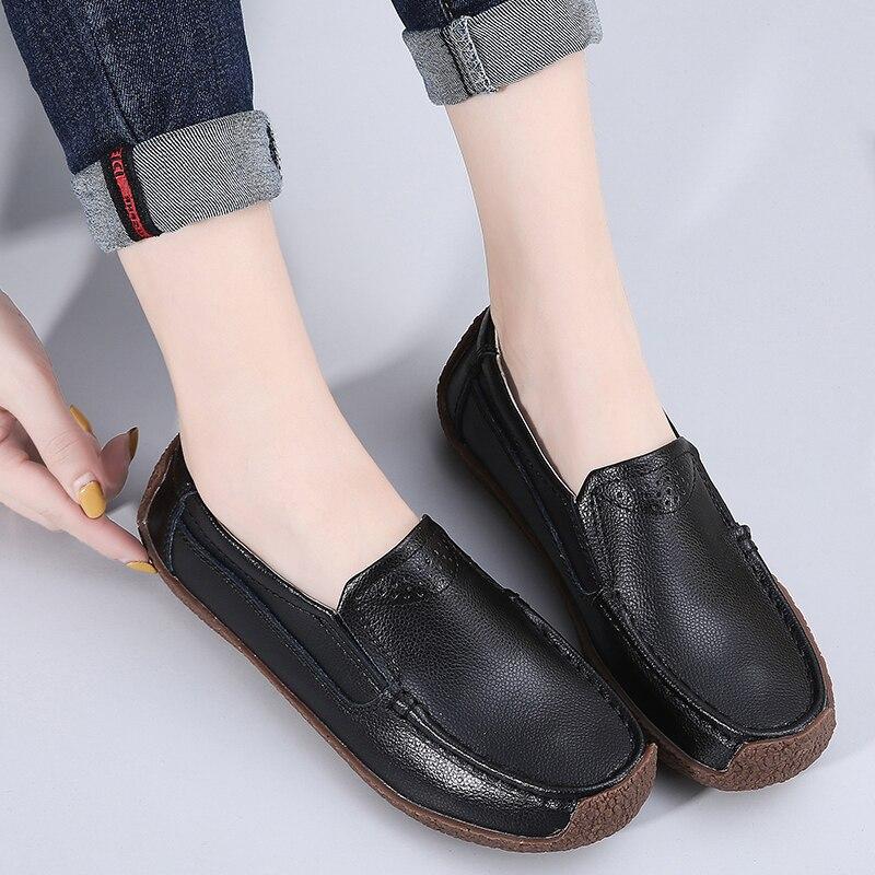 Women Penny Wildsmith Loafers Casual White Nurse Footwear Peas Soft Flats Black Driving Walking Shoes for Womens Plus Size