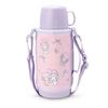 Sanrio Children's Water Bottle, Approx. 620ml (with Cup and Inner Cap), Approx. 670ml (with Cap Unit), 2-Way Stainless Steel Bottle with Pouch, My Mel