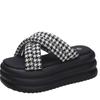 Fashion Thick-soled Sandals and Slippers Women's Summer New Outerwear 7cm Heightened Cross Muffin Beach Flip Flops Shoes for Women