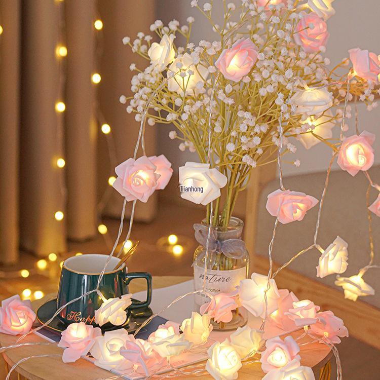 520 Valentine's Day Rose String Lights for Indoor & Girl's Room Decoration Atmosphere