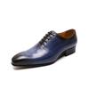 Fashion Luxury High Quality Oxfords Leather Men Shoes Whole Cut Fashion Casual Pointed Toe Formal Business Male Wedding Dress Shoes