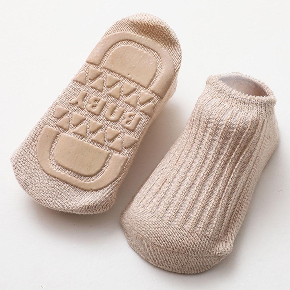 Baby Socks For Newborn Anti-slip Socks Child Solid Cotton Striped Socks Prink