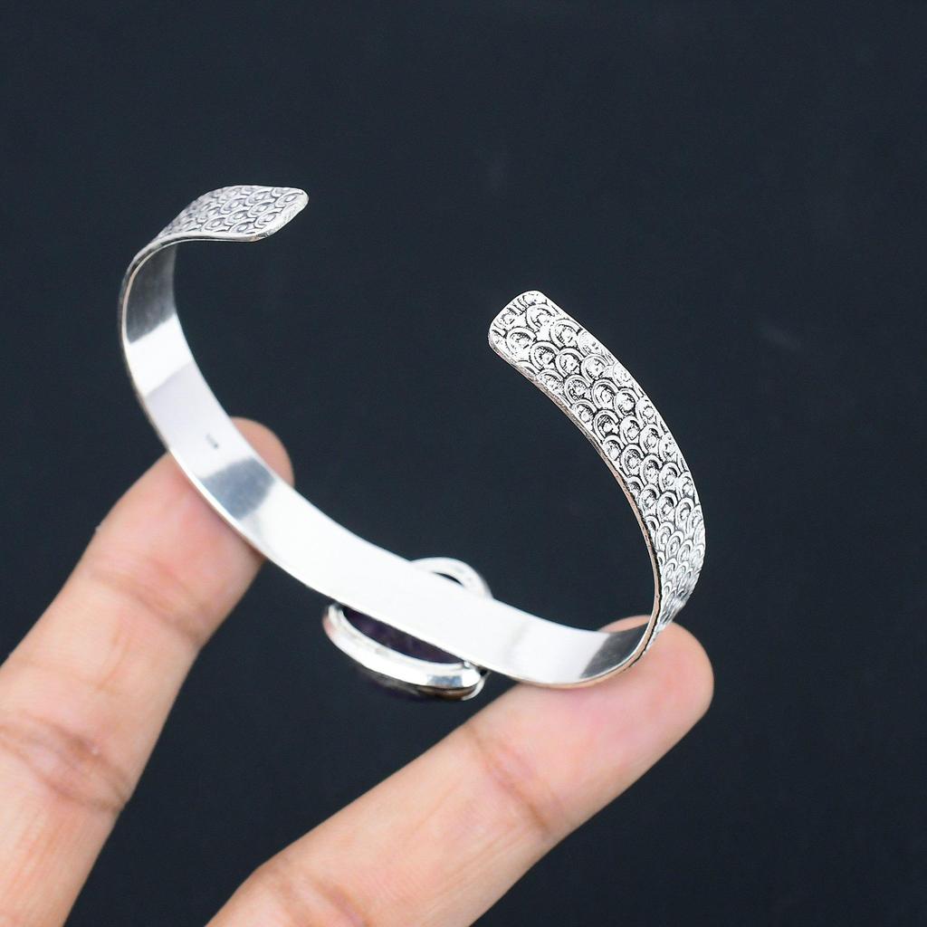 Memorial Day Sale 925 Silver Star Amethyst Gemstone Daughter New Bangle Jewelry