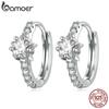 Authentic 925 Sterling Silver Star Zircon Ear Clips for Women Fine Jewelry Wedding Gift